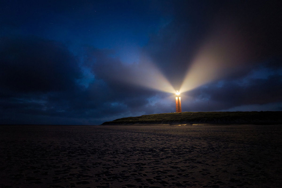 Lighthouse shining a beacon of light
