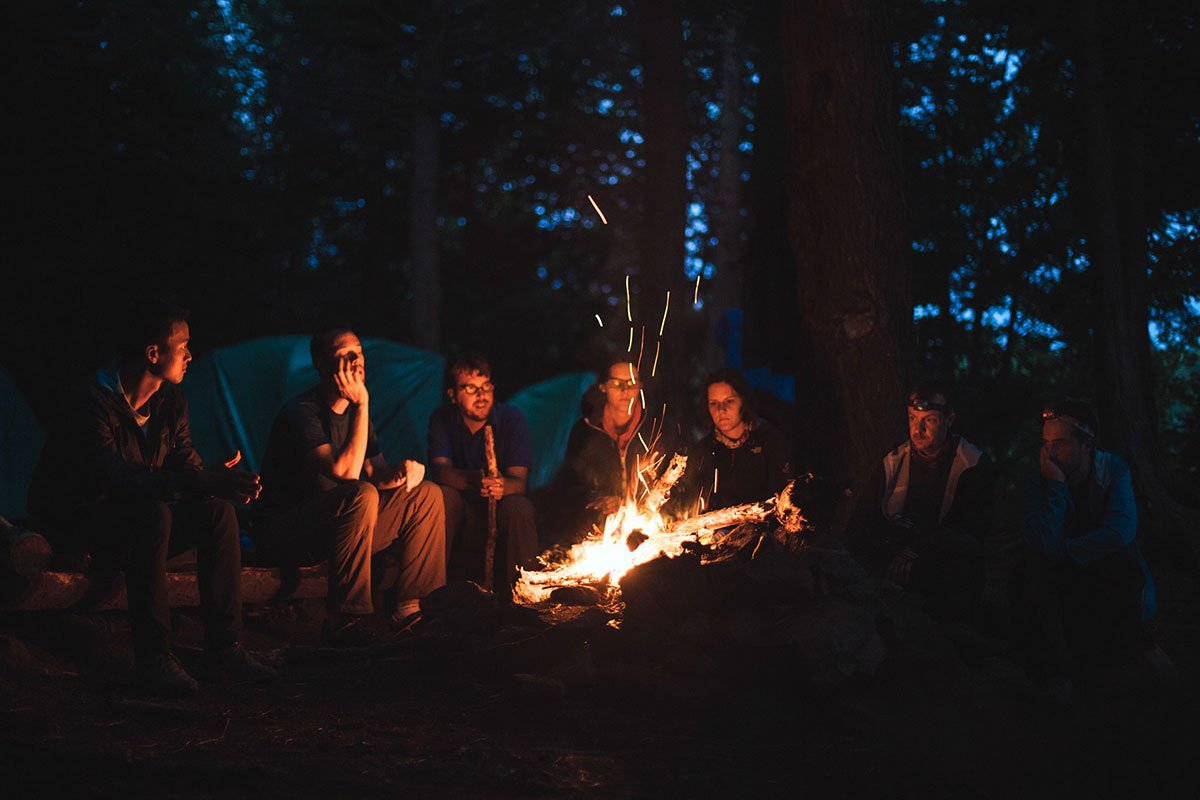 Storytelling around the campfire