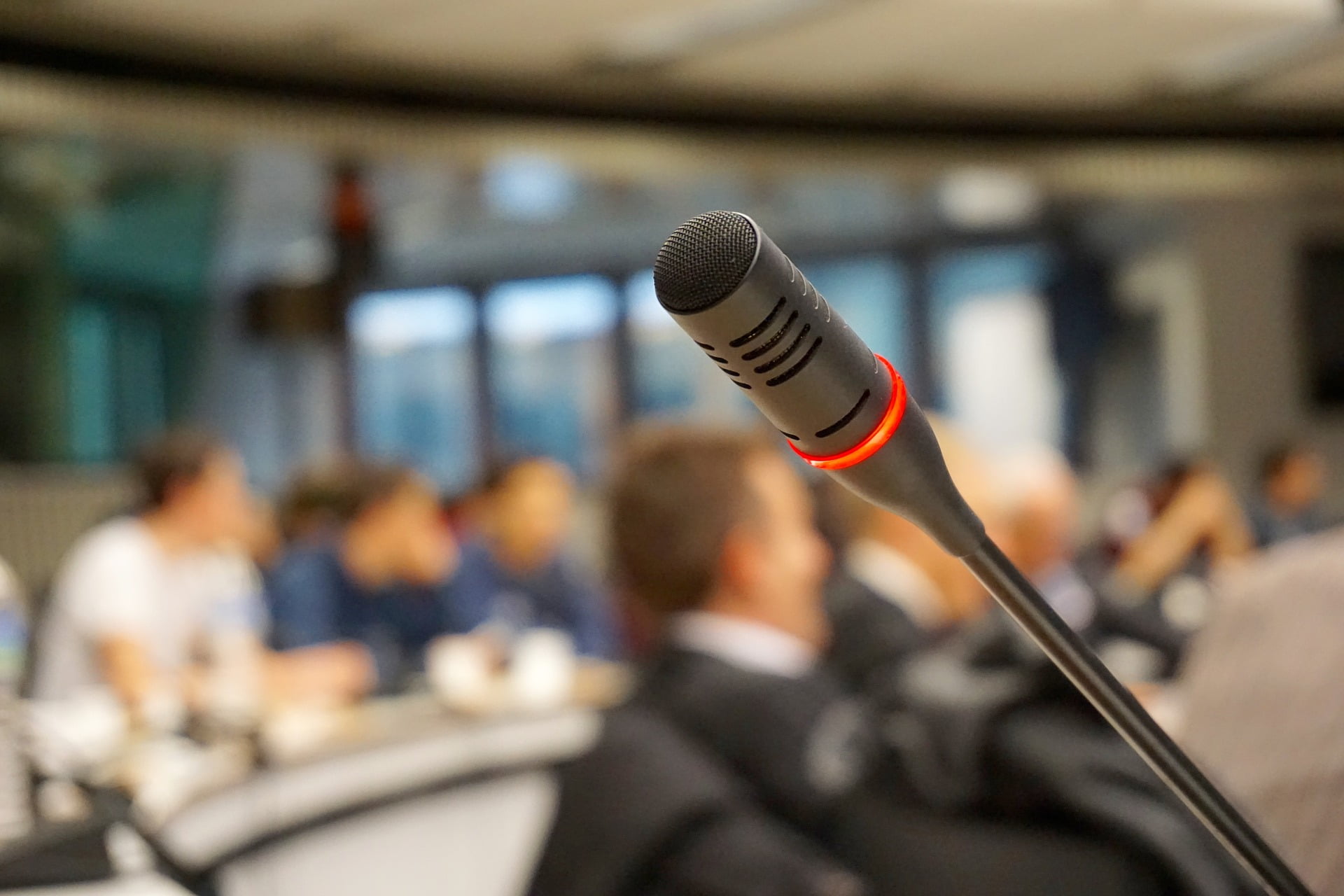 Microphone, business conference event